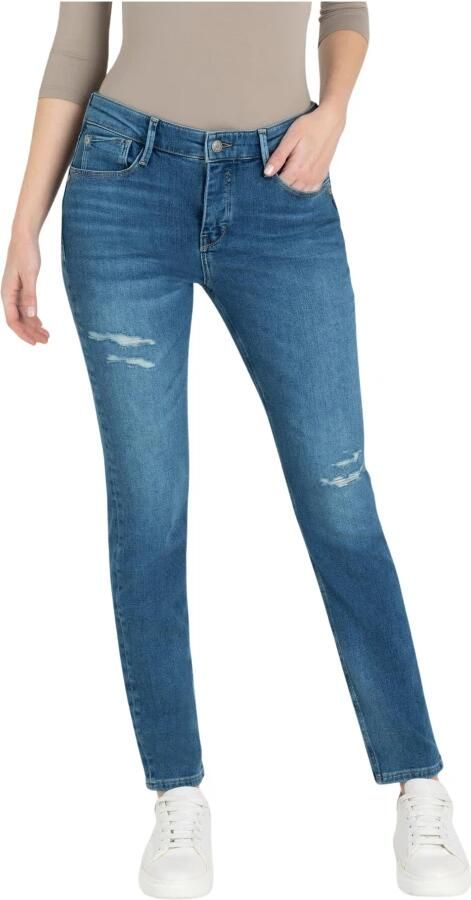 MAC Slim-fit California Jeans Cool Destroyed Blue Dames