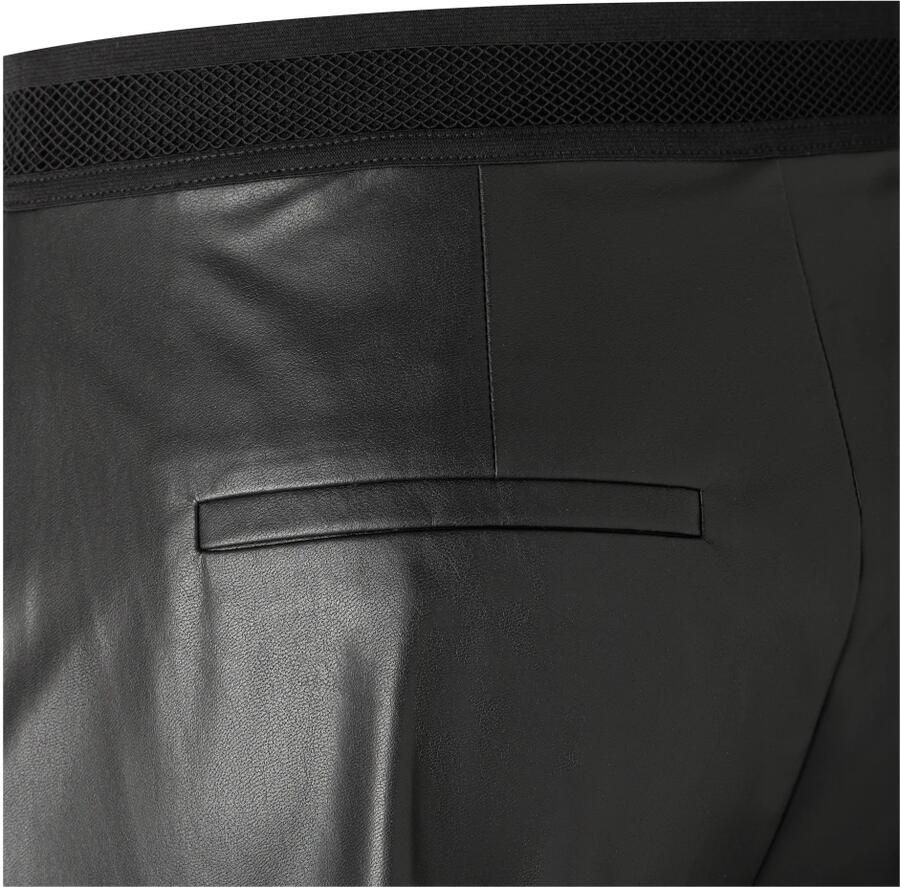 MAC Stoffen broek in leerlook model 'CHiara'
