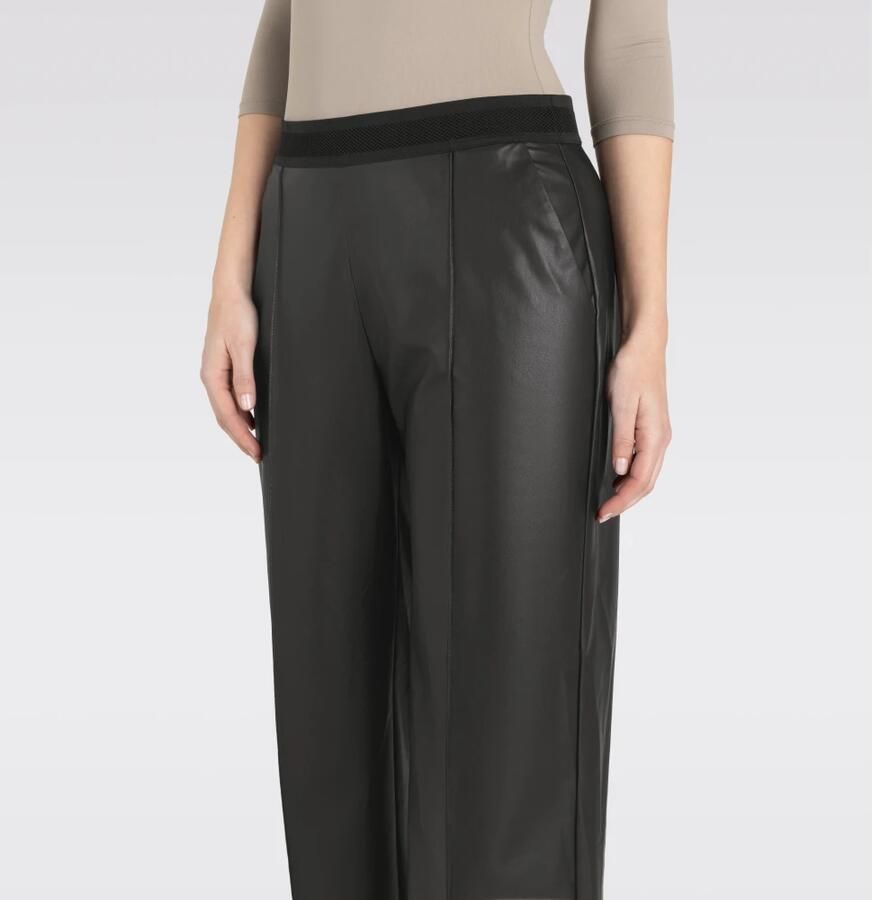 MAC Stoffen broek in leerlook model 'CHiara' - Foto 5