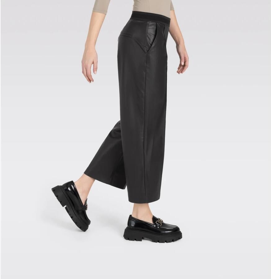 MAC Stoffen broek in leerlook model 'CHiara' - Foto 2