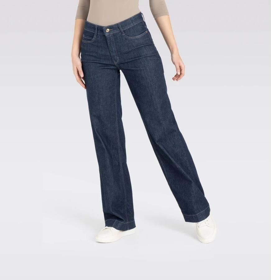 MAC Wijde Stretch Denim Jeans Blue Dames - Foto 6