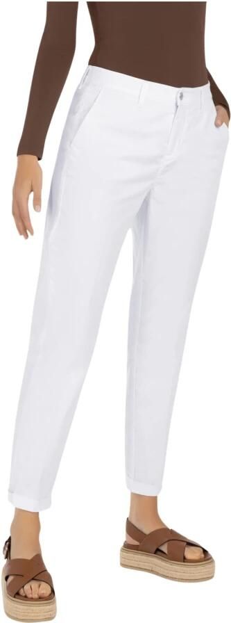 MAC Chino turn up met subtiele glans elegant en sportief tegelijk