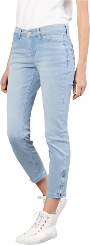 MAC Skinny Jeans Blauw Dames