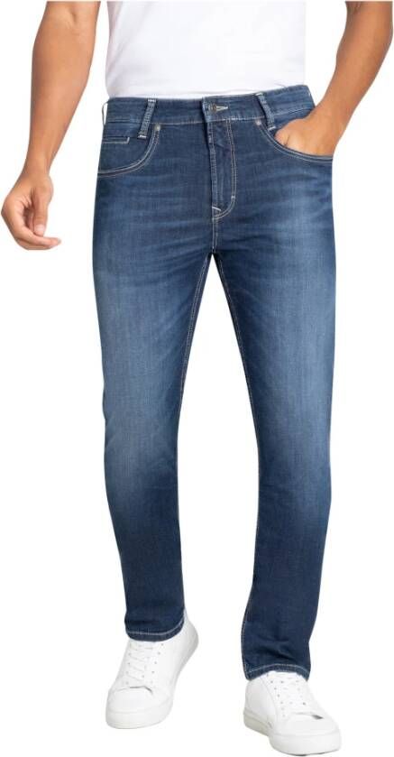 MAC Skinny Jeans Blauw Heren