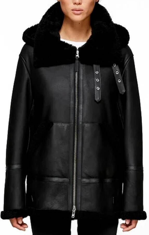 Mackage Leather Jacket Zwart Dames