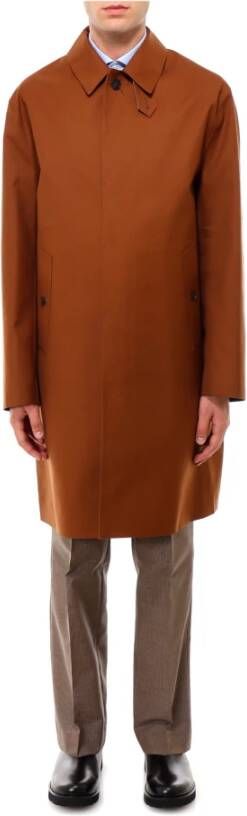Mackintosh Single-Breasted Coats Bruin Heren