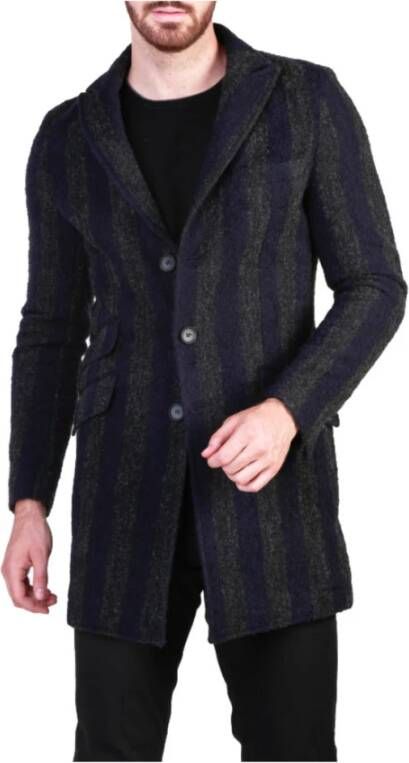 Made in Italia Herenjas van Wolmix Herfst Winter Collectie Blauw Heren