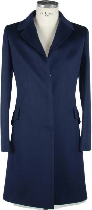 Made in Italia Blue Wool Jackets & Coat Blauw Dames