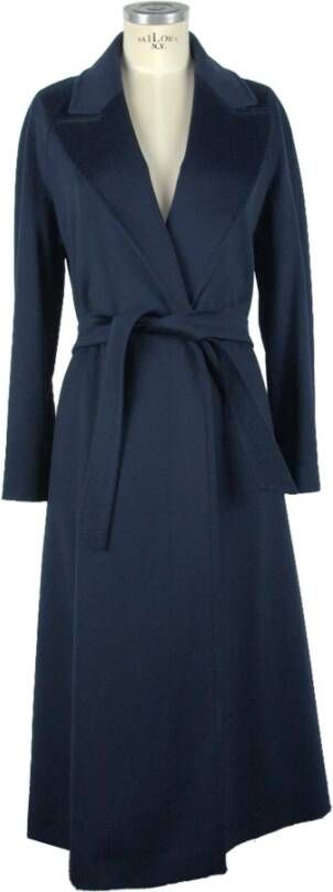 Made in Italia Blue Wool Jackets & Coat Blauw Dames