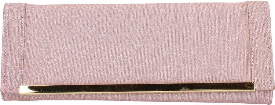Made in Italia Elegante Textiel Dames Clutch Pink Dames