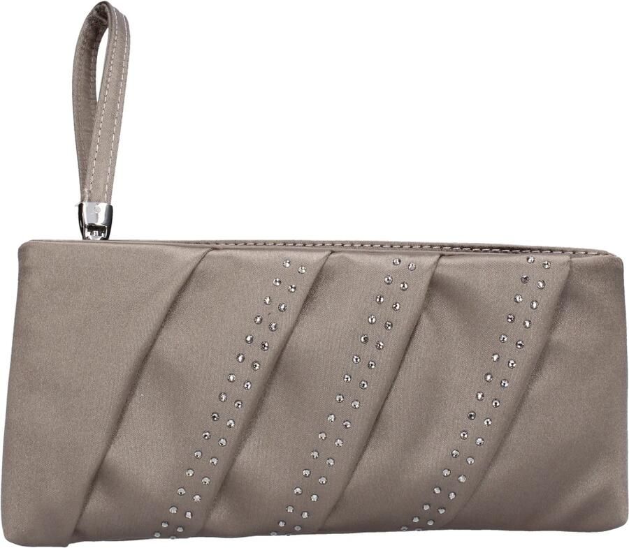 Made in Italia Satin Dames Clutch Tas Beige Dames