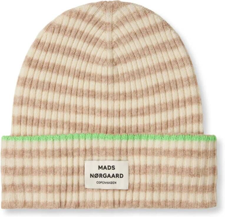 Mads Nørgaard Gebreide muts met logo Meerkleurig Dames