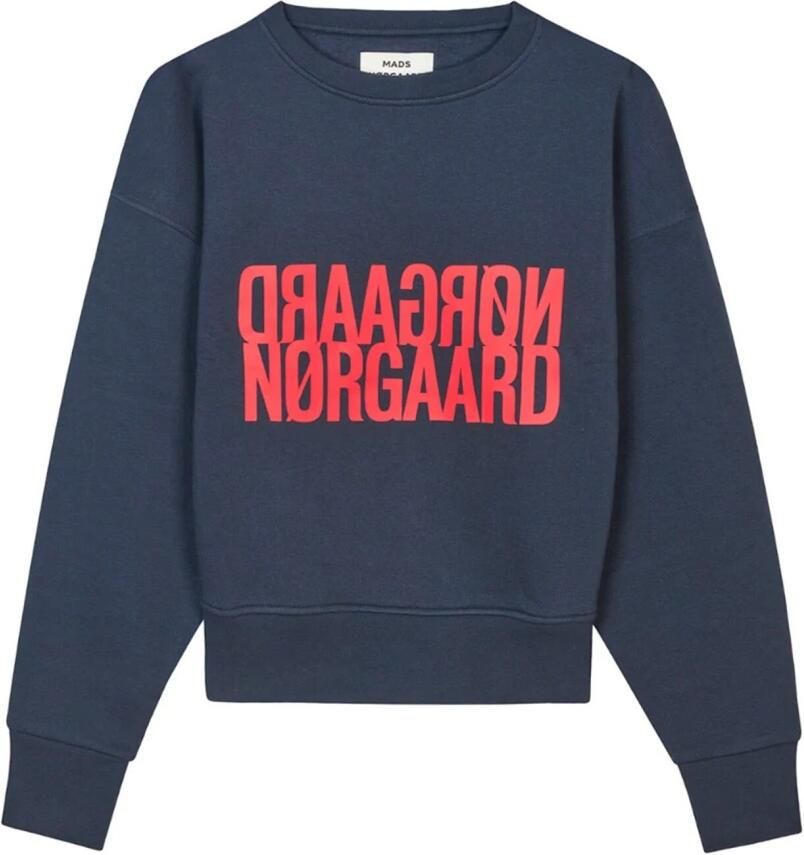 Mads Nørgaard Stijlvolle Sweatshirt Parisian Night Blue Dames