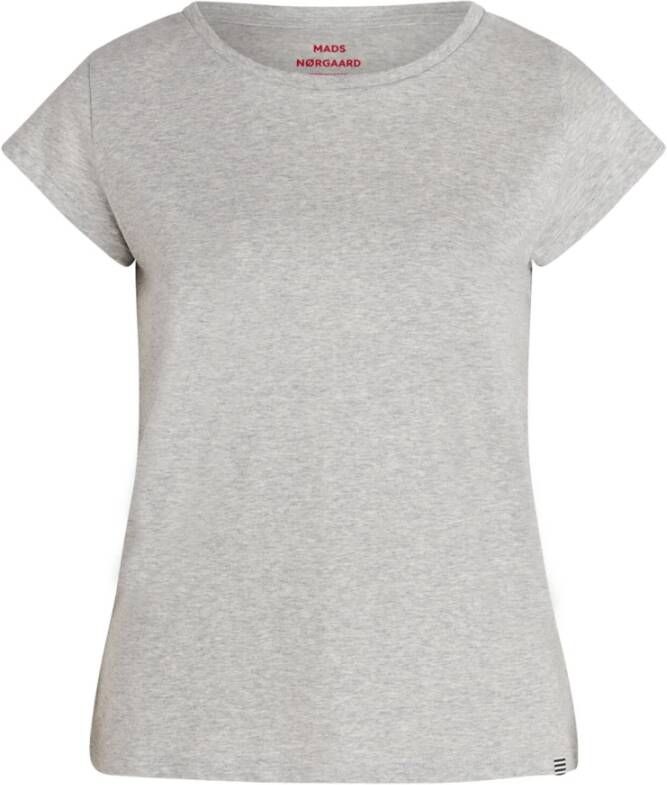Mads Nørgaard 101478 Organic Favorite Teasy Toppe T-Shirts L Grijs Dames