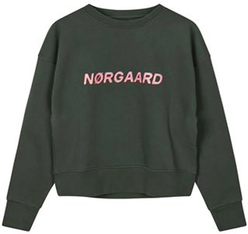 Mads Nørgaard Zachte Sweatshirt Tilvina Sassafras Unexplored Green Dames