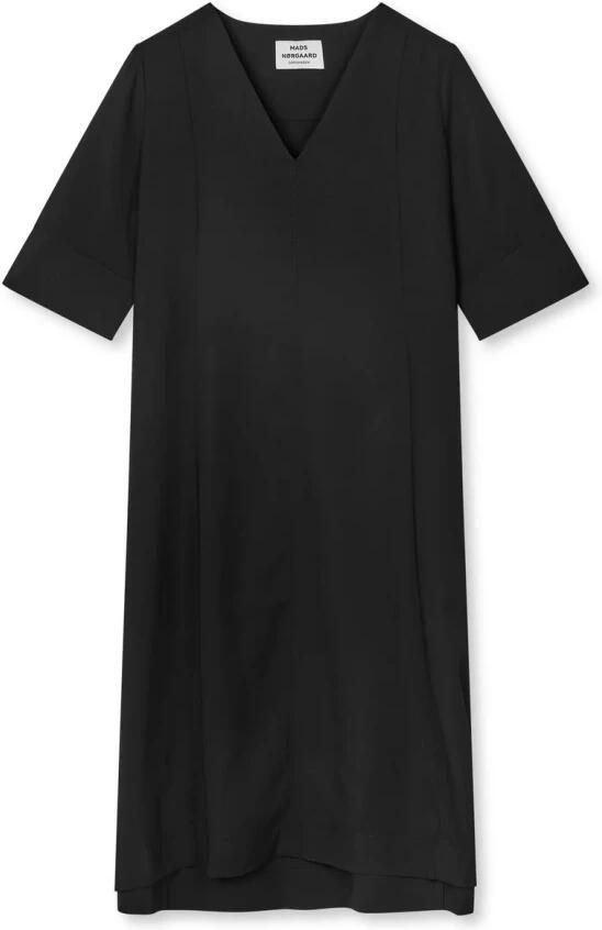Mads Nørgaard Zwarte Crepe Margot Jurk Black Dames