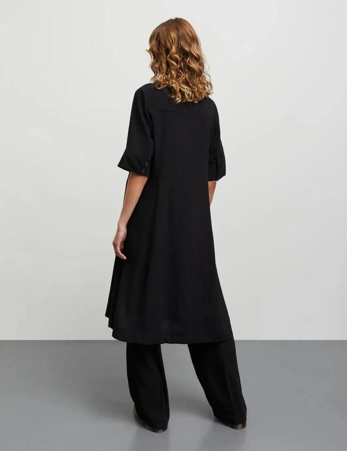 Mads Nørgaard Zwarte Crepe Margot Jurk Black Dames - Foto 4