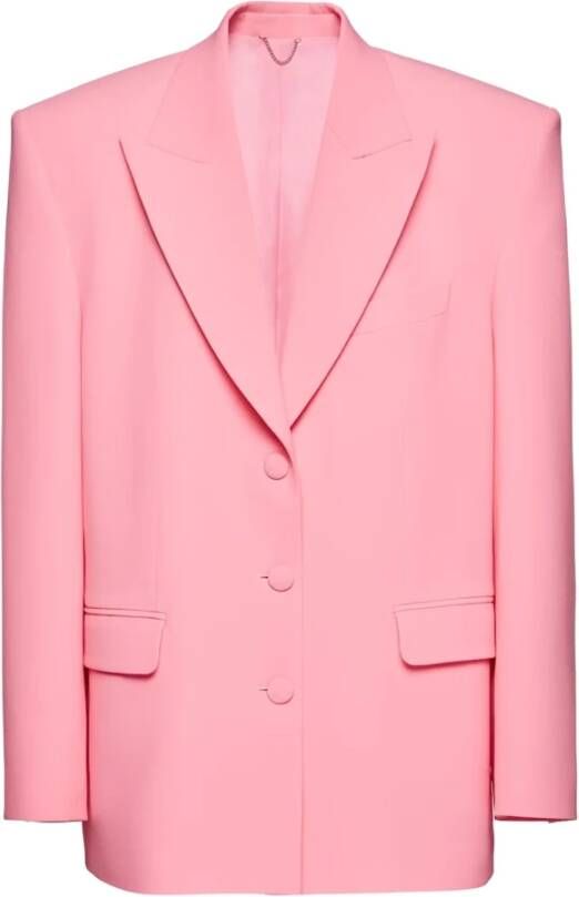 Magda Butrym Oversized Zijden Blazer in Roze Pink Dames