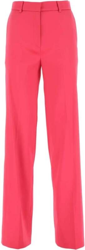 Magda Butrym Rekbare Polyester Wijde Fuchsia Broek Roze Dames