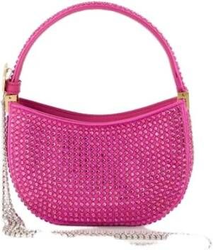 Magda Butrym Shoppers Micro Vesna Hobo Bag Pink Strass in roze