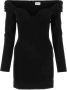 Magda Butrym Stijlvolle Zwarte Stretch Wol Mini Jurk Zwart Dames - Thumbnail 1