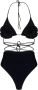 Magda Butrym Zwarte Bloemen Triangle Bikini Aw23 Collectie Zwart Dames - Thumbnail 2