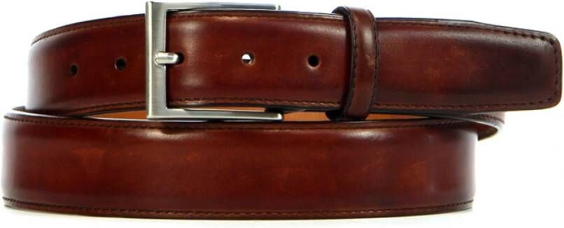 Magnanni Heren Leren Riem Cognac Brown Heren