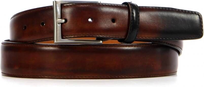 Magnanni Bruin Leren Riem Brown Heren