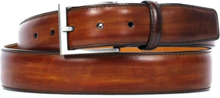 Magnanni Herenriem 1078 Groen Leer Brown Heren