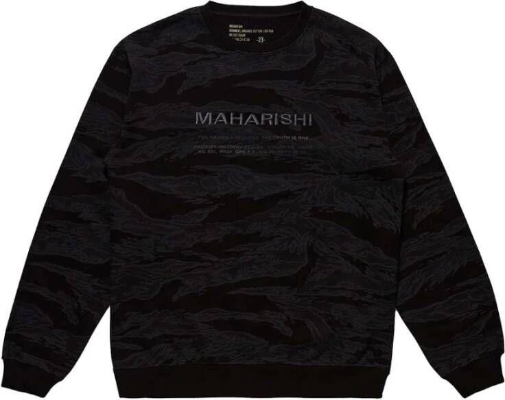 Maharishi Camo Miltype Crew Sweatshirt Zwart Heren