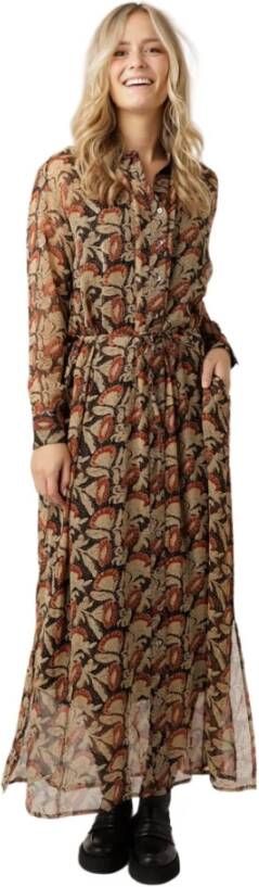 Maison Hotel Amber Caramel Maxi Jurk Meerkleurig Dames