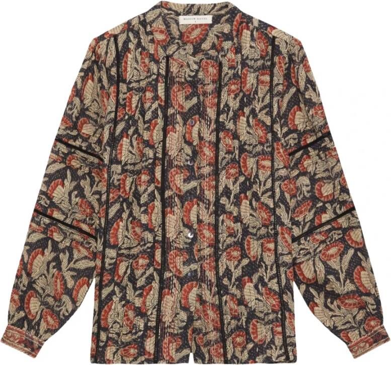 Maison Hotel Nina Blouse Print Stijlvolle Hotel Collectie Meerkleurig Dames