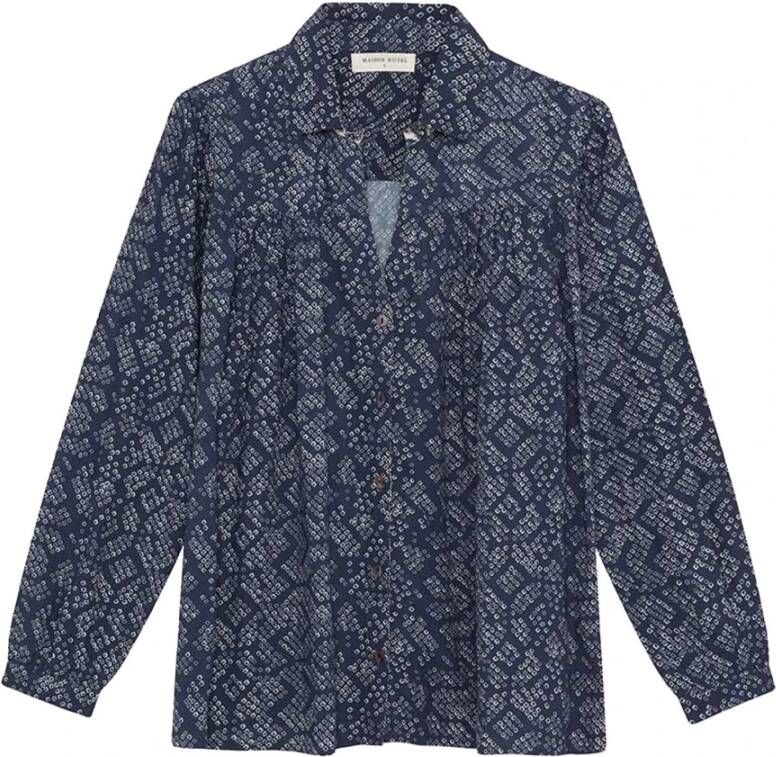 Maison Hotel Otis Blouse Donkerblauw Blauw Dames
