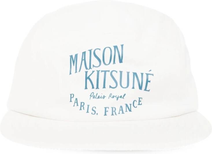 Maison Kitsuné Palais Royal Baseball Cap Milk Logo White Heren