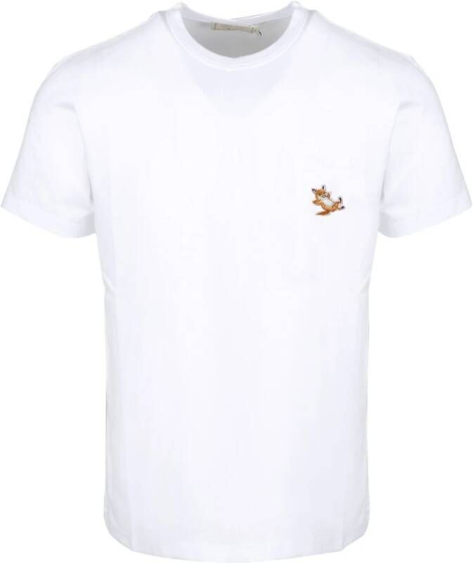 Maison Kitsuné Chillax Fox Patch Classic T-shirt White Heren