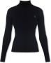 Maison Kitsuné Zwarte Sweaters met Tonal Fox Head Patch Zwart Dames - Thumbnail 3