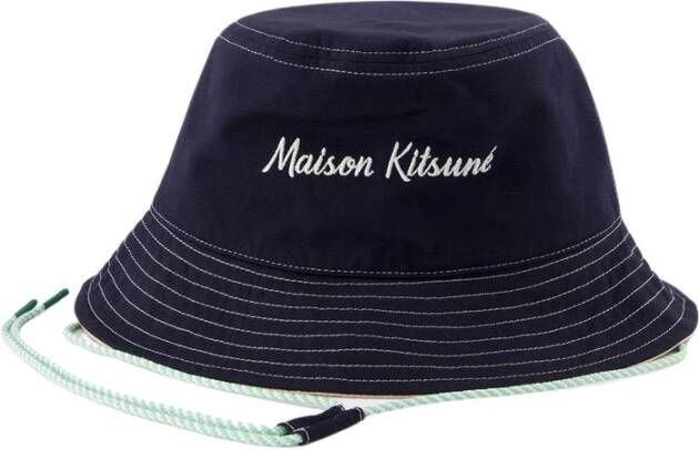Maison Kitsuné Hats Blauw Heren