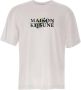 Maison Kitsuné Heren Wit Katoenen T-shirt met Geborduurd Logo White Heren - Thumbnail 1