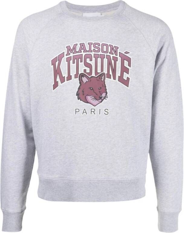 Maison Kitsuné Maison Kitsune' Sweaters Grey Grijs Heren