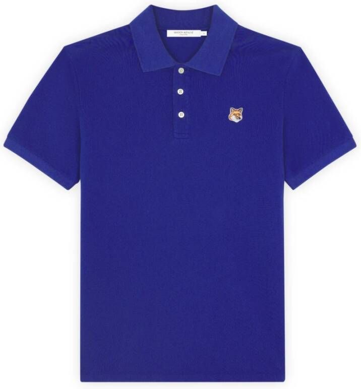 Maison Kitsuné Polo Shirt Blauw Heren