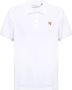 Maison Kitsuné Klassieke Witte Polo met Vossenhoofd Patch White Heren - Thumbnail 1