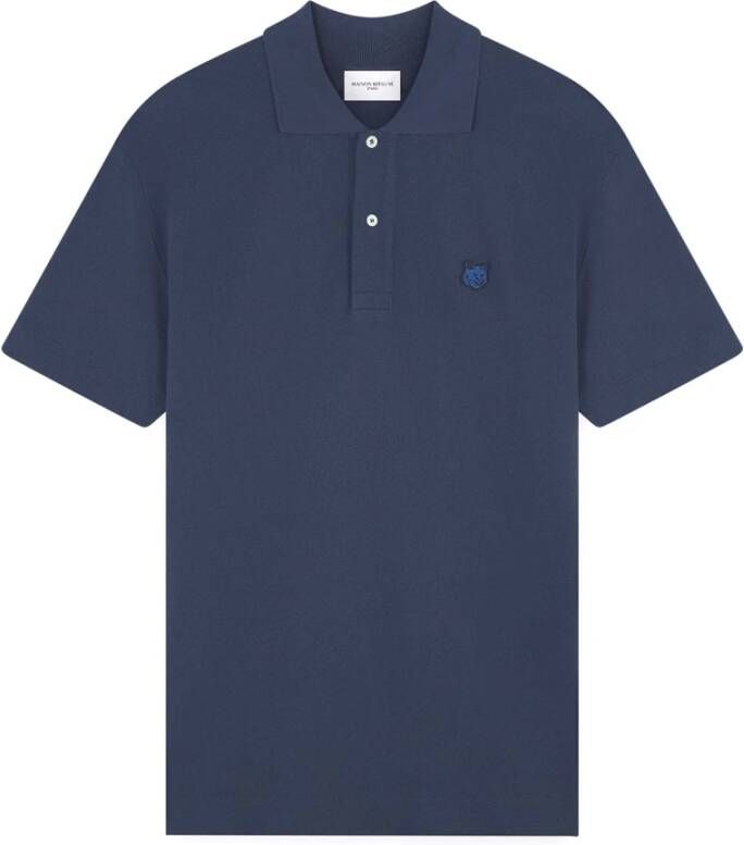 Maison Kitsuné Polo Shirts Blauw Heren