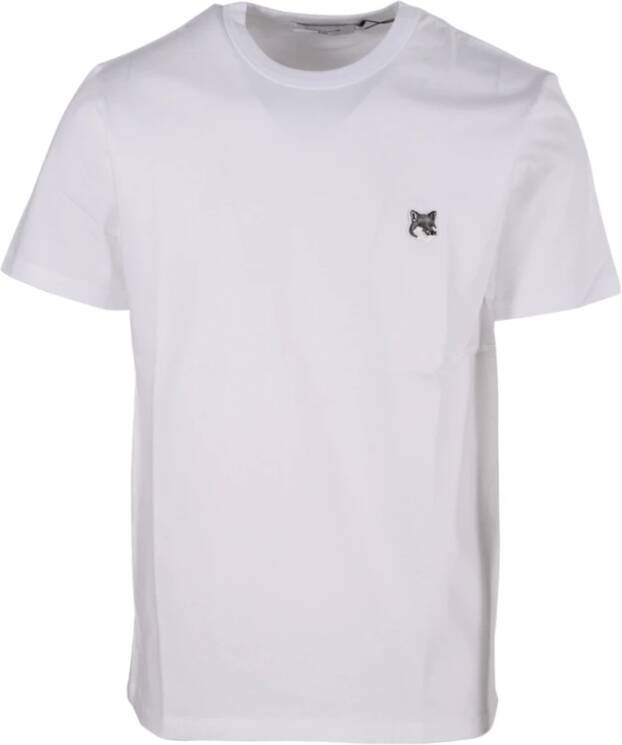 Maison Kitsuné T-shirt met logo White Heren