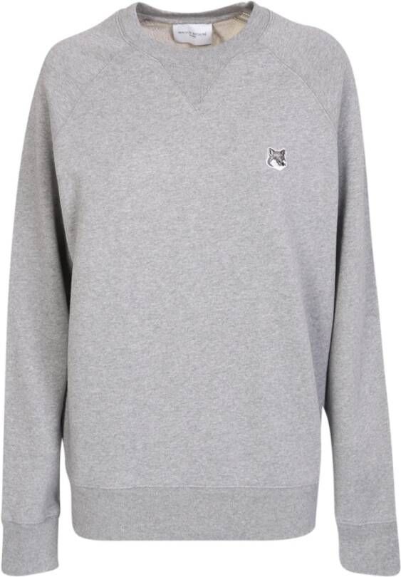 Maison Kitsuné Ronde hals gekweek Grijs Heren