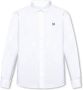 Maison Kitsuné Grijze Fox Head Patch Button Down Overhemd White Heren - Thumbnail 1