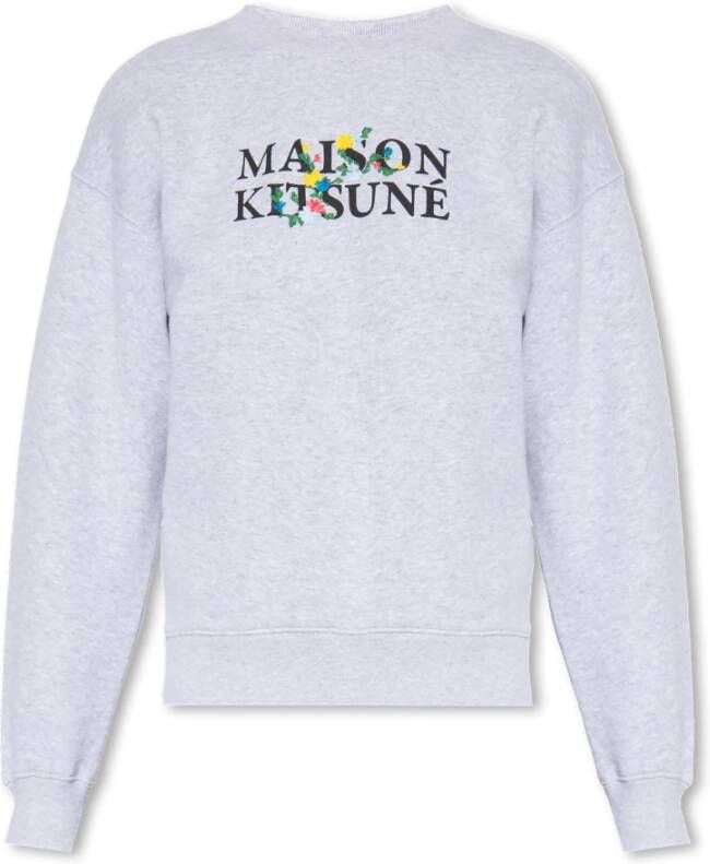 Maison Kitsuné Sweatshirt met logo Grijs Dames
