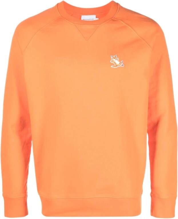 Maison Kitsuné Sweatshirt Oranje Heren