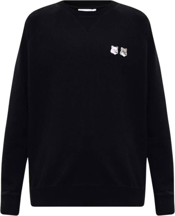 Maison Kitsuné Sweatshirt with animal motif Zwart Heren