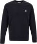 Maison Kitsuné Klassieke Sweatshirt met Grey Fox Head Patch Black Heren - Thumbnail 3