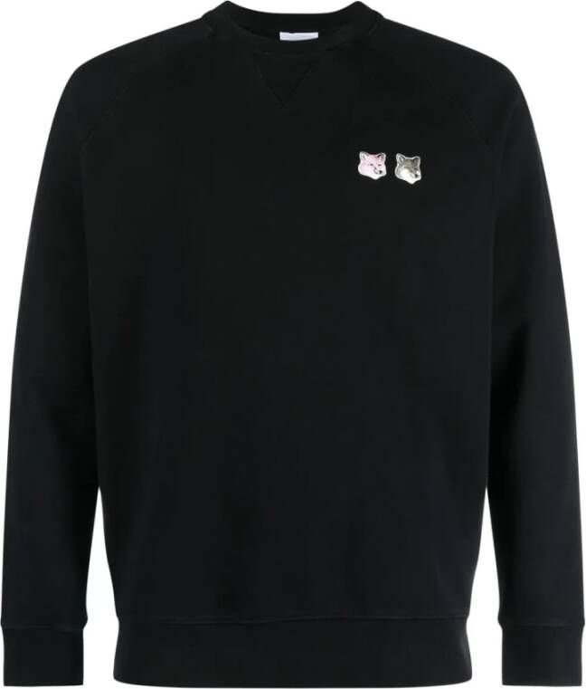 Maison Kitsuné Sweatshirt with animal motif Zwart Heren
